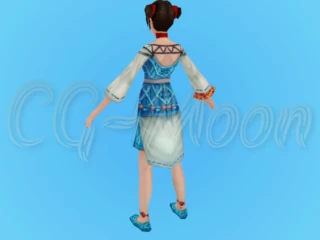 Young Girl Rigged 3D Model