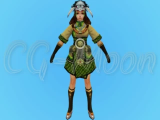young-shaman-girl-3d-model