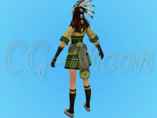 young-shaman-girl-3d-model